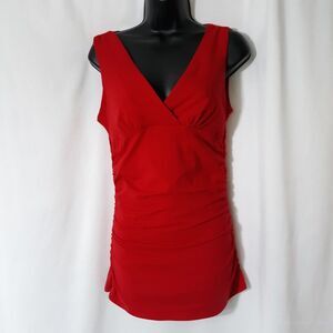Bisou Bisou Red Sleeveless Top - Medium